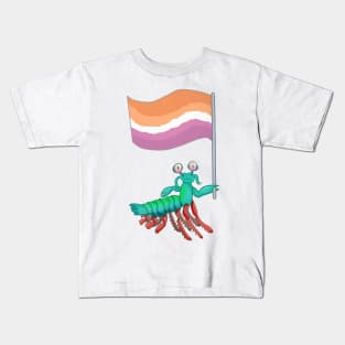 Mantis Shrimp Lesbian Pride! Kids T-Shirt